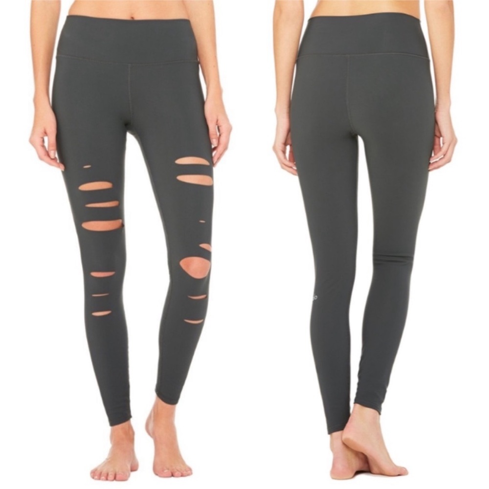 Alo High-Waist Ripped Warrior Legging S
